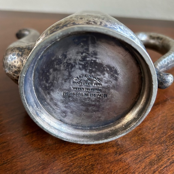 Antique Jos. Heinrich’s New Palm Beach hammered Silver soldered Teapot - Picture 4 of 5